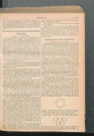 Formenkunde in der Volksschule