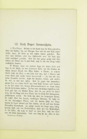 13. Nach Regen Sonnenschein