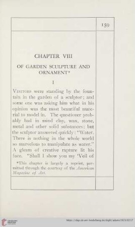 Chapter VIII Of Garden Sculpture and Ornament