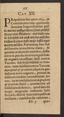 Caput XII. [De Securitate Imperii.]