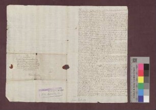 Verpfändung der Herrschaften Staufen und Kirchhofen.