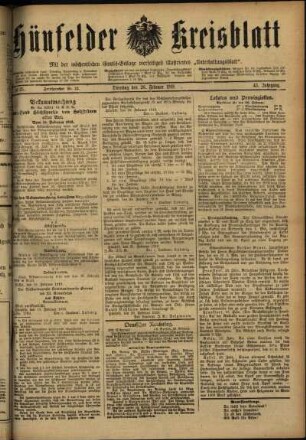 Ausgabe vom Dienstag, den 26. Februar 1918.