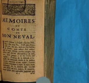 Memoires du comte de Bonneval. 1