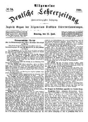 Stenographischer Bericht über die Verhandlungen des (VIII.) Deutschen Lehrertages zu Berlin (Fortsetzung)