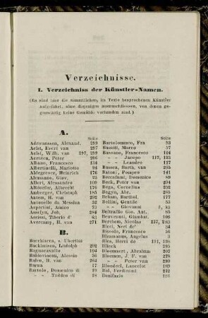 I. Verzeichniss der Künstler-Namen.
