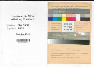 Entnazifizierung Karl Beinke , geb. 25.06.1897 (Angestellter)