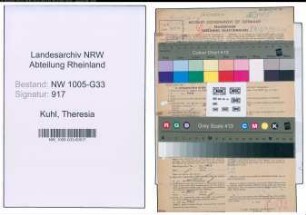 Entnazifizierung Theresia Kuhl , geb. 22.02.1889 (Lehrerin)