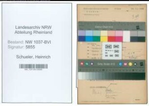 Entnazifizierung Heinrich Schueler , geb. 29.03.1891 (Stadtinspektor)