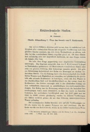 Elektrochemische Studien.