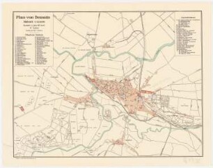 Bebauungsplan der Stadterweiterung, Demmin: Planungsunterlage: Karte der Stadt Demmin 1:12500