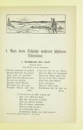 I. Aus dem Schatze unserer schönen Literatur