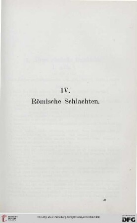 IV: Römische Schlachten