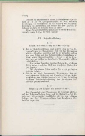XII. Außerdienststellung.