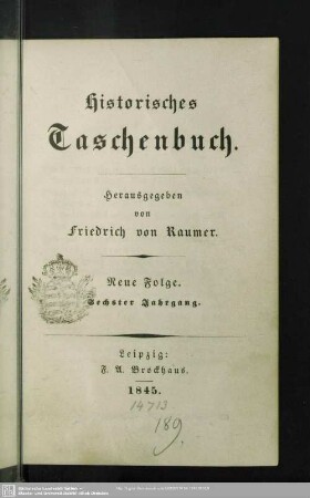 N.F.6.1845: Historisches Taschenbuch