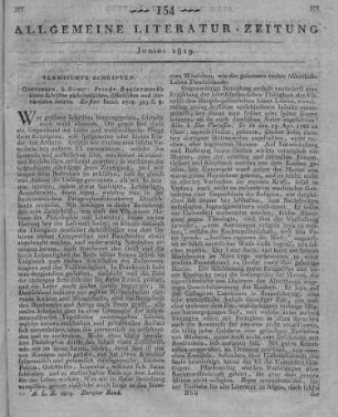 Bouterweck, F.: Kleine Schriften philosophischen, ästhetischen und literarischen Inhalts. Bd. 1. Göttingen: Röwer 1818