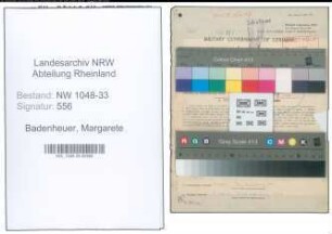 Entnazifizierung Margarete Badenheuer , geb. 05.12.1908 (Bildstickerin)