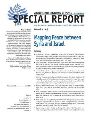 Mapping peace between Syria and Israel