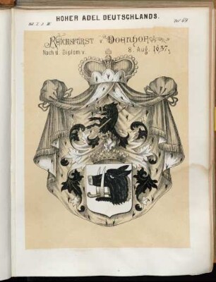 Taf. 69. Reichsfürst v. Doenhoh Nach d. Diplom v. 8. Aug. 1637