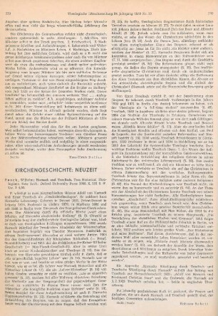 779-780 [Rezension] Pauck, Wilhelm, Harnack and Troeltsch