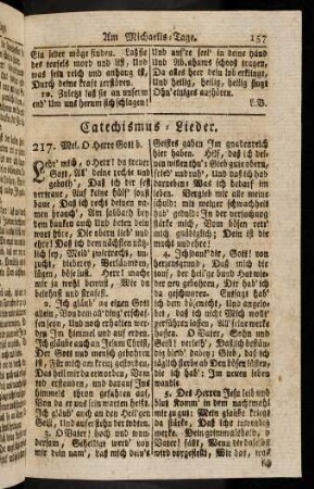 157-162, Catechismus-Lieder: Von den zehn ... (217 - 221)