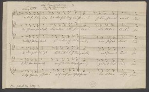 La Varsovienne, T, Coro maschile, pf (guit), G-Dur, Excerpts, Arr - BSB Mus.Schott.Ha 3164-3 : [heading, score:] La Varsovienne, 1) // ou la Polonaise, // Cantate.