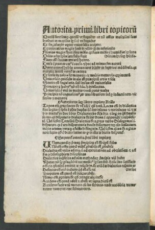 Autoritates super libros topicorum Aristo