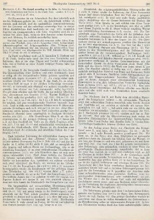 587-590 [Rezension] Barrett, Charles K., The Gospel according to St. John