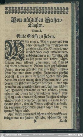 Von nützlichen Seiffen-Künsten