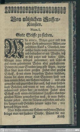 Von nützlichen Seiffen-Künsten