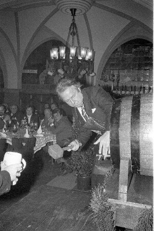 "Berthold-Bockbier-Freigabe" 1975 der Brauerei Moninger