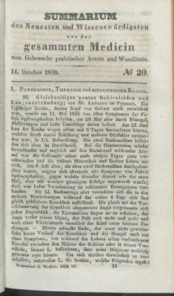 14. October 1839. No. 20.