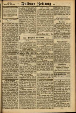 Zweite Ausgabe vom Sonntag, den 21. Oktober 1923.