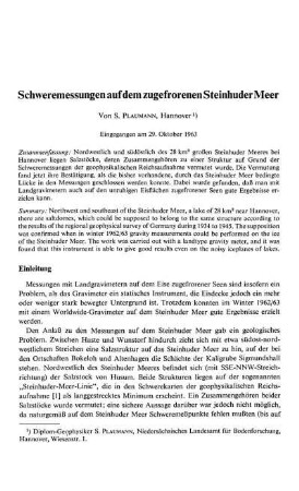 Schweremessungen auf dem zugefrorenen Steinhuder Meer