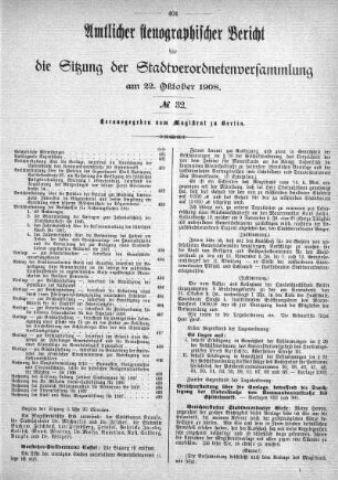 No. 32, 22. Oktober 1908