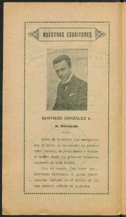 Nuestros escrítores - Santiago Gonzalez A.