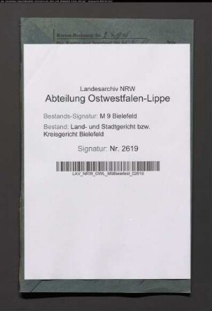Erblasser: Uelk, Christoph: Testament