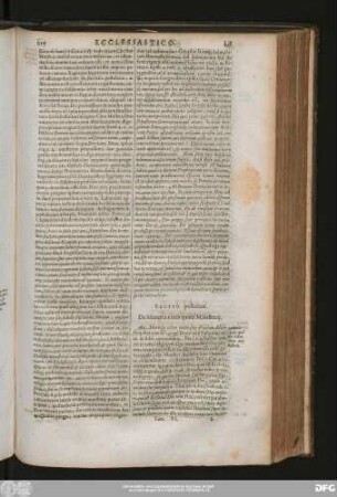 Sectio posterior. De Materia circa quam Ministerii.