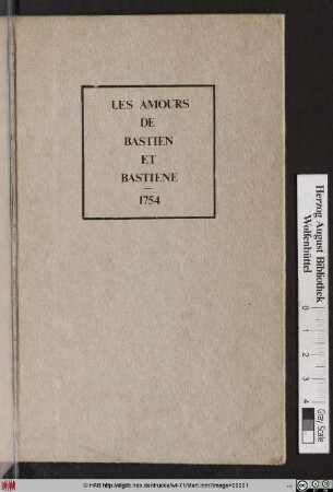 Les Amours De Bastien Et Bastiene : Parodie Du Devin De Village