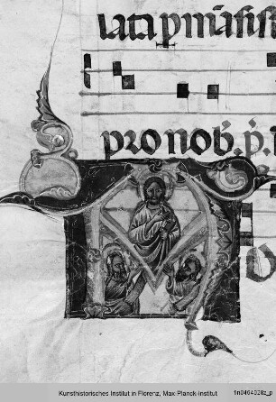 Antiphonar H : Initiale "Andora" mit Christus und Propheten