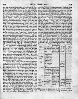 Hadamar u. Herborn, in der neu Buchh.: Friedrich Ludwig Walthers Lehrbuch der Forstphysiographie, oder Naturbeschreibung derjenigen Thiere, Gewächse und Mineralien, welche Objekte der Jagd- und Forstwissenschaft sind. 503 S. 8.