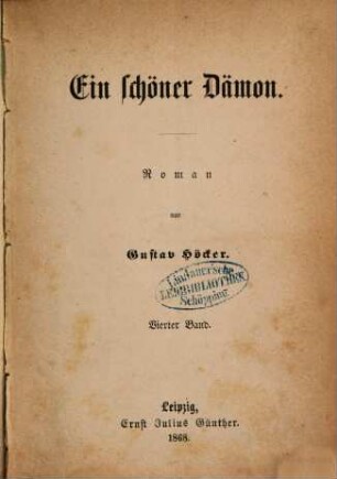 Ein schöner Dämon : Roman, 4
