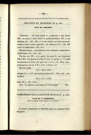 Complément de la solution du n° 118.