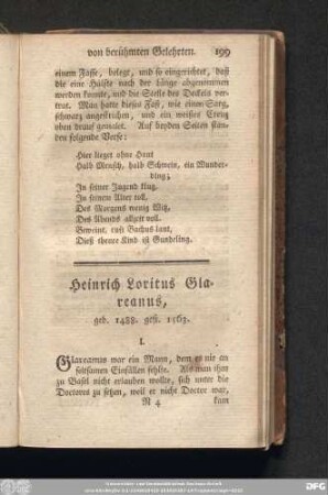 Heinrich Loritus Glareanus, geb. 1488. gest. 1563.