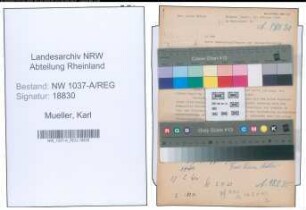 Entnazifizierung Karl Mueller , geb. 00.00.0000 (Steuerinspektor)