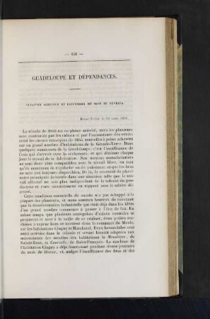 Guadeloupe et Dependances.