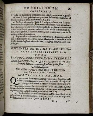 Sententia De Divina Praedestinatione, Et Annexis Ei Capitibus