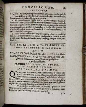 Sententia De Divina Praedestinatione, Et Annexis Ei Capitibus