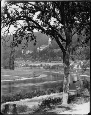 Zwingenberg Ortsansicht mit Schloss Zwingenberg im Hintergrund