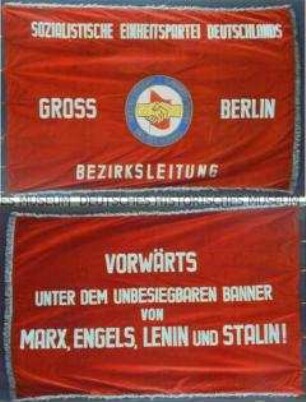 Fahne der Sozialistischen Einheitspartei Deutschlands der Bezirksleitung Groß-Berlin