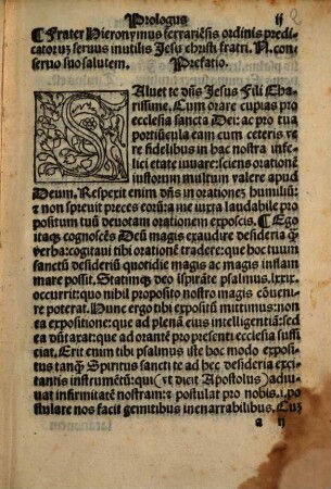 Expositiones in Psalmos: "Qui regis Israel, Miserere mei Deus, In te domine speravi" : item regule ad omnes religiosos attinentes etc.